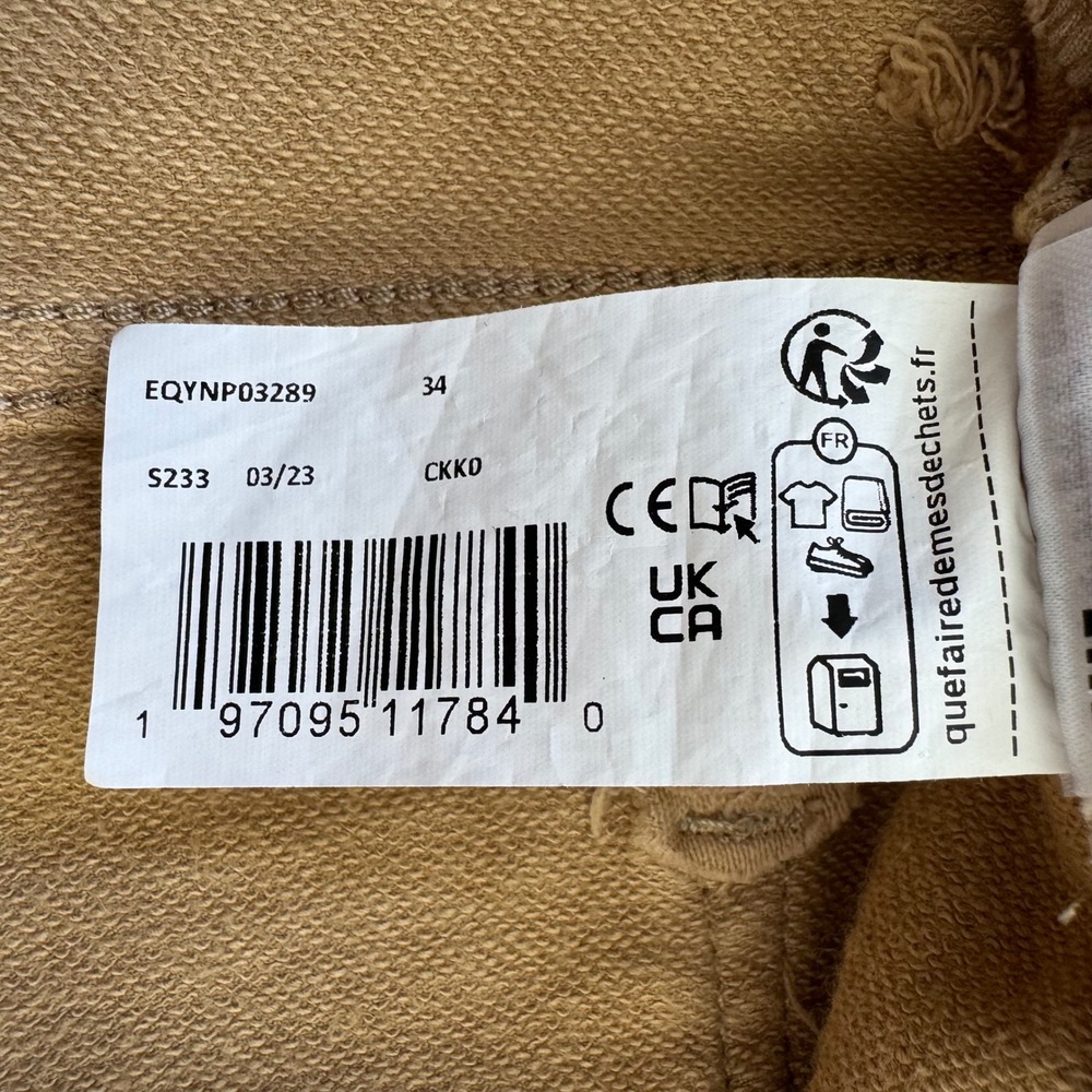 Quiksilver 34 (Actual 36x33) Tan Khaki Straight Fit Men's Far Out Stretch Chinos - Picture 9 of 9